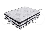 Dreamz Spring Mattress Bed Pocket Egg Crate Foam Medium Firm Double Size 35CM