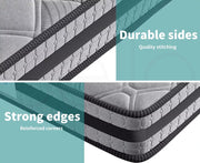 Dreamz Mattress Pocket Spring Queen Double King Single Bed Foam Medium Firm 22CM