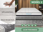 Dreamz Mattress Pocket Spring Bed Queen Double King HD Foam Medium Firm 21-30CM
