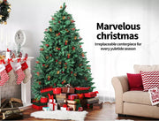 Santaco Christmas Tree 1.8M 6Ft Pinecone Decorated Xmas Home Garden Decorations