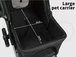 Pawz Pet Stroller Pram Dog Carrier Trailer Strollers 3 Wheels Foldable Large