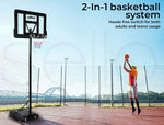 Centra Basketball Hoop Stand Portable 1.3-3.05M Height Adjustable Net Ring Adult