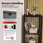 Stacked Tempered Glass Display Cabinet Door Clear Showcase Bookcase Steel Frame