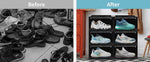 Stacked Shoe Box Acrylic Sneaker Display Case Magnetic Door Anti-oxidation