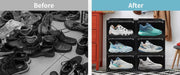 Stacked Shoe Box Acrylic Sneaker Display Case Magnetic Door Anti-oxidation