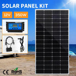 12V 350W Solar Panel Kit Mono Caravan Camping Power Controller Charging USB Home