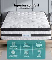 Dreamz Mattress Queen Double King Single Bed Top Pocket Spring Firm Foam.