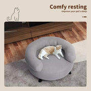 Pawz Pet Sofa Bed Elevated Dog Cat Warm Soft Lounge Couch Round Cushion Pillow