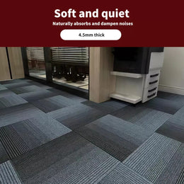 Marlow 20x Carpet Tiles Box Commercial Gradient Blue Office Flooring 50x50cm