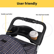 Pawz Large Pet Stroller Dog Cat Carrier Travel Pushchair Foldable Pram 4 Wheels