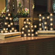 Metal Number/Alphabet LED Letter Lights Light Up Standing Hanging Marquee Decor