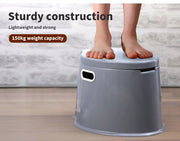 6L Camping Toilet Outdoor Portable Potty Caravan Travel Boating Bucket Brush