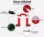 Santaco Christmas Inflatable Decor Stocking Arch 3M LED Lights Xmas Party Santa