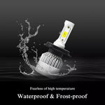LED Headlight Headlights Globes Bulbs 6500K White Lamp Beam 72W 9000LM H4 HB2