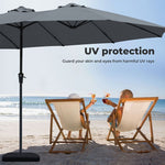 Centra Patio Umbrella Outdoor Base Stand Double-Sided Garden Pool Sun Block 4.5M
