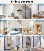 Yezi Floor Mirror Full Length Mirrors Modern Dressing Free Standing Framed 1.8M