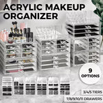 Acrylic Makeup Organizer Cosmetic Storage Box Jewelry Holder Display Drawer