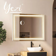 Yezi Crystal Hollywood Vanity Mirror LED Light Makeup Magnifying Bathroom Type C