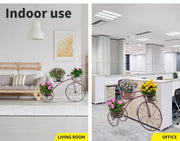 2x Levede Plant Stand Outdoor Indoor Metal Pot Garden Decor Flower Rack Shelf