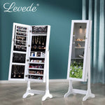 Levede Mirror Jewellery Cabinet Full Length Makeup Storage Jewelry Organiser Box