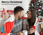 Santaco Throw Blanket Xmas Double Sided Warm Fleece Christmas Gift 200X150cm