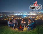 Moyasu Fire Pit BBQ Grill Fireplace Outdoor Portable Camping Heater Patio Garden