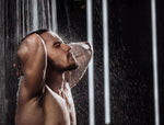 Shower Head High Pressure Set Rain Square Brass Taps Mixer Handheld WELS Black