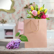 x50 Bulk Kraft Paper Gift Bags Craft Wedding Retail Brown Carry Bag With Handle