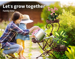 Levede Plant Stand Outdoor Indoor Metal Flower Pots Rack Corner Planter Shelf