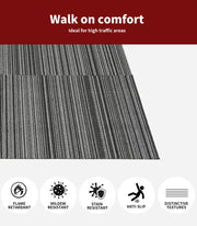 Marlow 20x Carpet Tiles Box Heavy Commercial Retail Office Gym Flooring 50X50cm