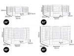 Metal 8 Panels Folding Garden Fence Outdoor Patio Animal Barrier Plant Edgin 48