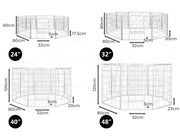 Metal 8 Panels Folding Garden Fence Outdoor Patio Animal Barrier Plant Edgin 48
