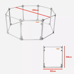 Pawz Pet Playpen Transparent Acrylic Clear Folding Dog Fence Kennel 8 Panel