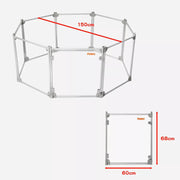 Pawz Pet Playpen Transparent Acrylic Clear Folding Dog Fence Kennel 8 Panel