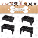 Pawz Elevated Pet Feeder 4 Height Adjustable Raised Dog Cat Slow Food Water Bowl