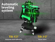 Laser Level Green Self Leveling Tripod 12 Line 360° Rotary Cross Measure Tool