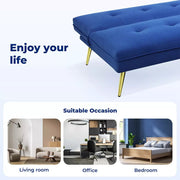 Levede 3 Seater Sofa Bed Convertible Velvet Lounge Adjustable Recliner Couch