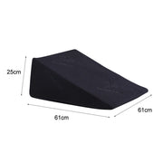 Cool Gel Memory Foam Bed Wedge Pillow Cushin Neck Back Support Sleep with Cover