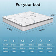 Dreamz Mattress Queen Double King Single Bed Pocket Spring Medium Firm Foam