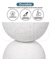 Levede Side Table Terrazzo Coffee End Tables Hourglass Magnesia Stool Stand 40cm