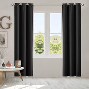 Dreamz Blockout Curtain Blackout Curtains Eyelet Room 102x213cm Black