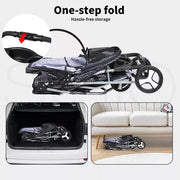 Pawz Pet Stroller Dog Cat Large Carrier Travel Pushchair Foldable Pram 4 Wheels