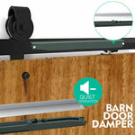 Antique Style Sliding Barn Double Door Hardware Damper Quiet Closing Tool Kits
