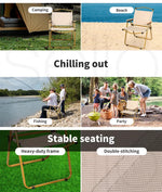 Levede Camping Chair Folding Outdoor Portable Foldable Fish Chairs Beach Picnic