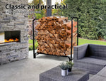 Firewood Storage Rack Fireplace Tool Wood Holder 300KG Heavy Duty 123X33X126CM