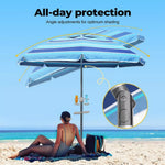 Centra 2M Outdoor Beach Umbrellas Tilting Garden Patio Tropical Sun Shelter