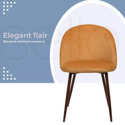 Levede 2x Dining Chairs Seat French Provincial Kitchen Lounge Chair Mustard
