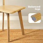 Levede 2x Dining Chairs Wooden Kitchen Chair Natural Lounge Cafe Restaurant