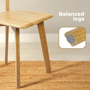 Levede 2x Dining Chairs Wooden Kitchen Chair Natural Lounge Cafe Restaurant
