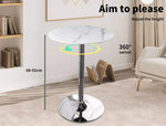 Levede Bar Table Swivel Gas Lift Counter Dining Furniture Cafe Outdoor White